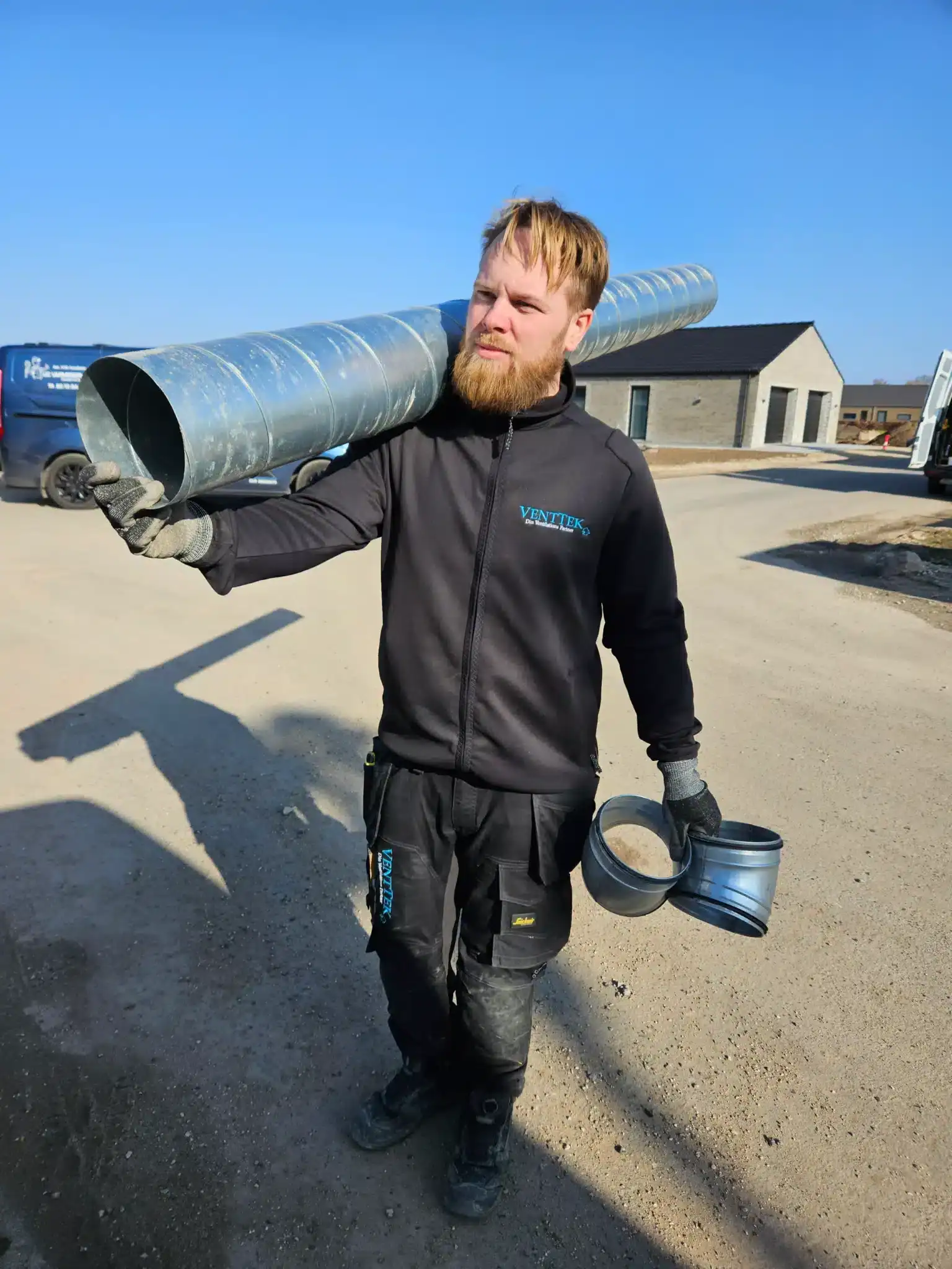 ventilationsrør til montering af ventilationsanlæg